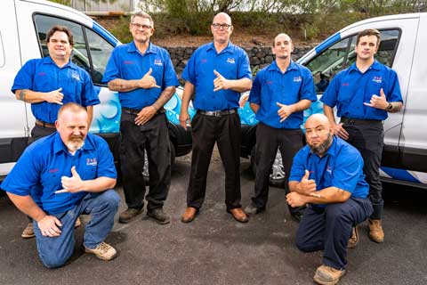 Gary and his team of plumbers in Kailua Kona